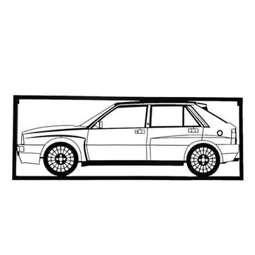 Lancia Delta Integrale HF - Metalowy Panel Dekoracyjny Ścienny dla Miłośników Motoryzacji - Kapaga