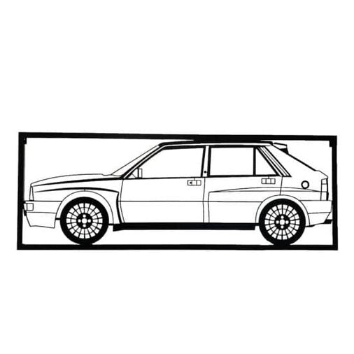 Lancia Delta Integrale HF - Metalowy Panel Dekoracyjny Ścienny dla Miłośników Motoryzacji - Kapaga