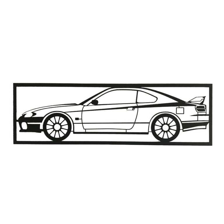 Nissan S15 200sx - Metalowe Panele Dekoracyjne Ścienne dla Miłośników Motoryzacji - Kapaga
