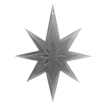 Nowoczesna Metalowa Gwiazda 3D do Zawieszenia - Elegancka Dekoracja Świąteczna - Kapaga