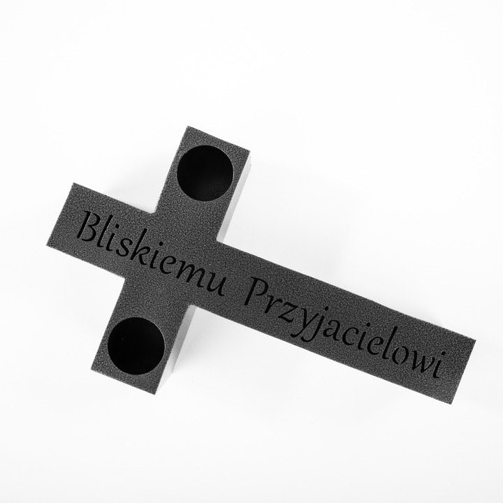 Trwała Metalowa Dekoracja Nagrobna „Bliskiemu Przyjacielowi” - Elegancki Znicz Pamięci - Kapaga
