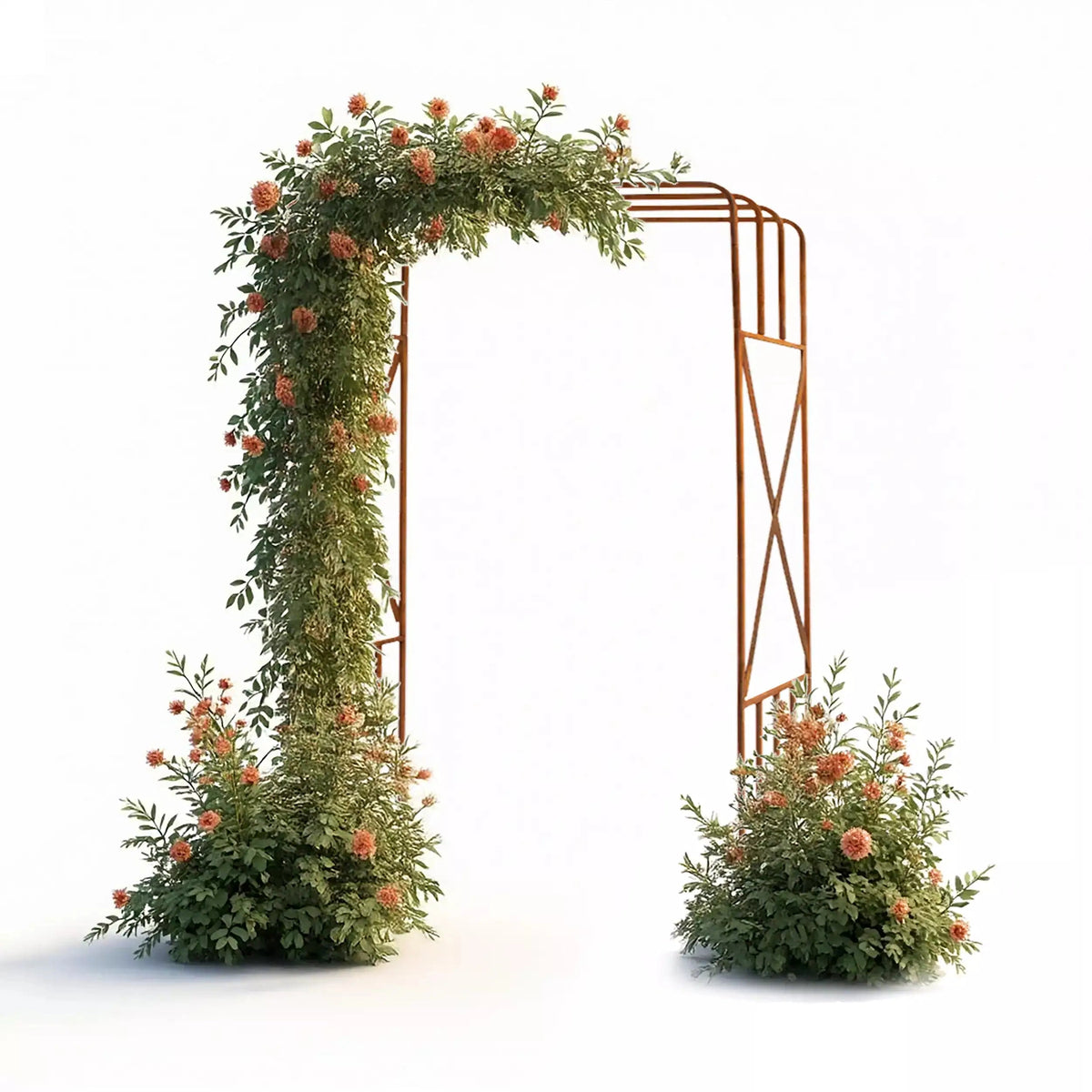 Pergola Ogrodowa - Metalowa, Naturalna Rdza, 220 cm do Róży, Bluszczu - Kapaga