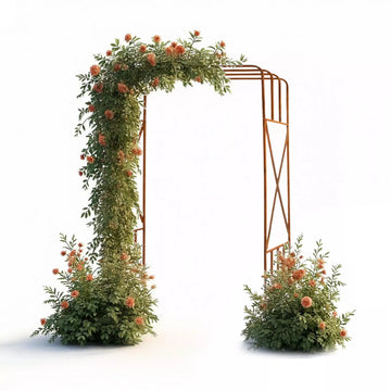 Pergola Ogrodowa - Metalowa, Naturalna Rdza, 220 cm do Róży, Bluszczu - Kapaga