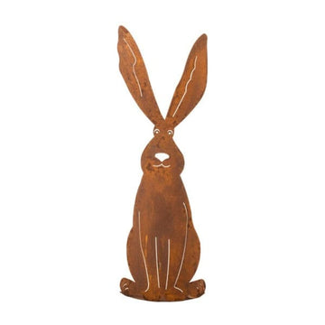 Wielkanocny Królik 3D Stojący 75 cm z Corten - Duża Figurka Dekoracyjna - Kapaga
