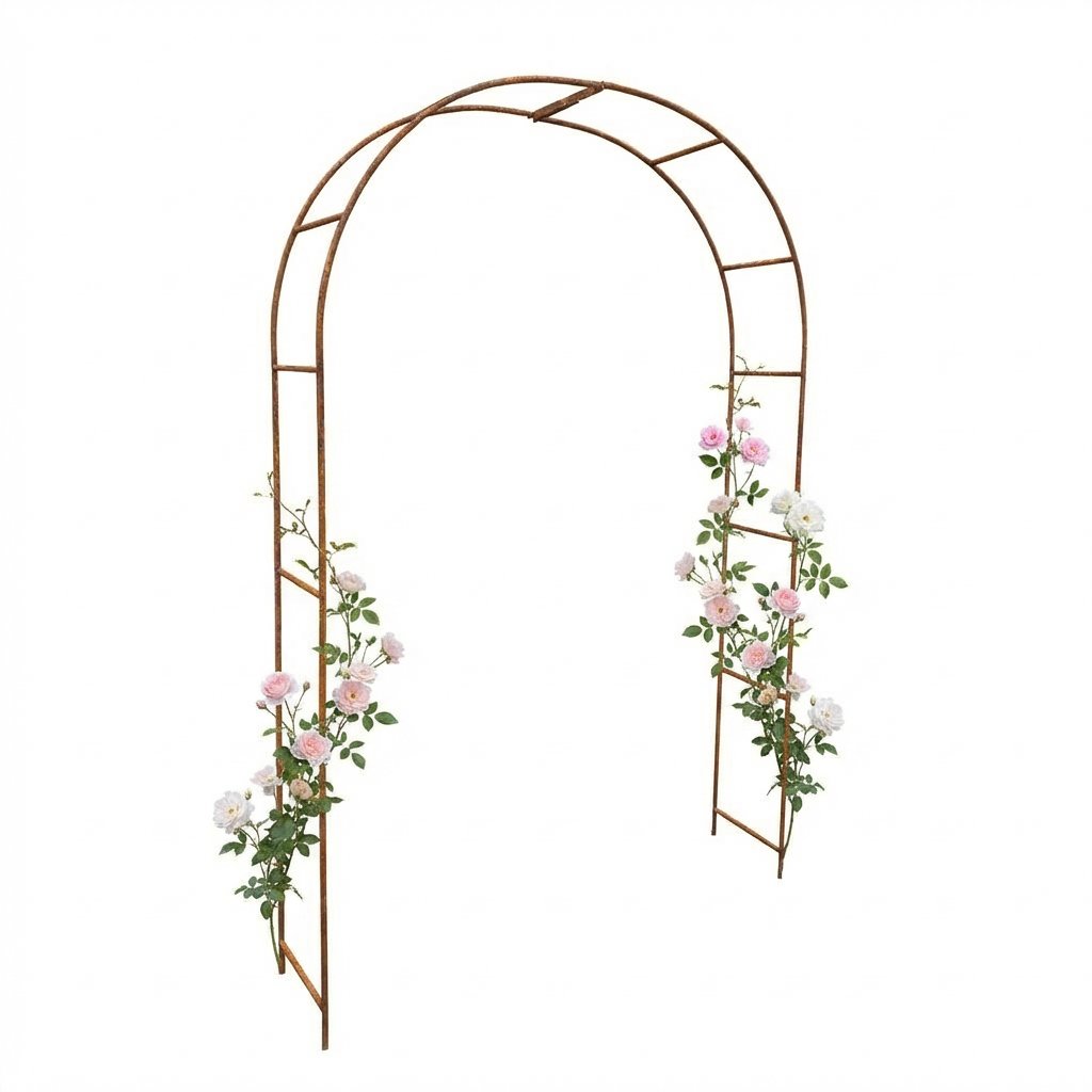 Pergola ogrodowa metalowa 240x150 cm – łuk do roślin