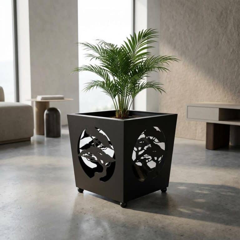 Duża Czarna Donica Bonsai w Stylu Rustykalnym - Elegancka Doniczka na Drzewko Bonsai - zdjęcie 11 - Kapaga