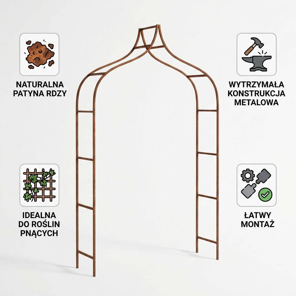 Metalowa pergola ogrodowa 240 x 150 cm Spawana - zdjęcie 12 - Kapaga