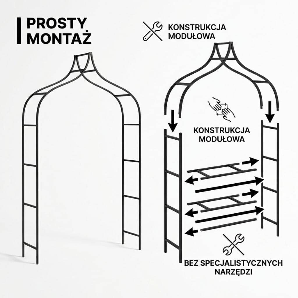 Metalowa pergola ogrodowa 240 x 150 cm Spawana - zdjęcie 11 - Kapaga