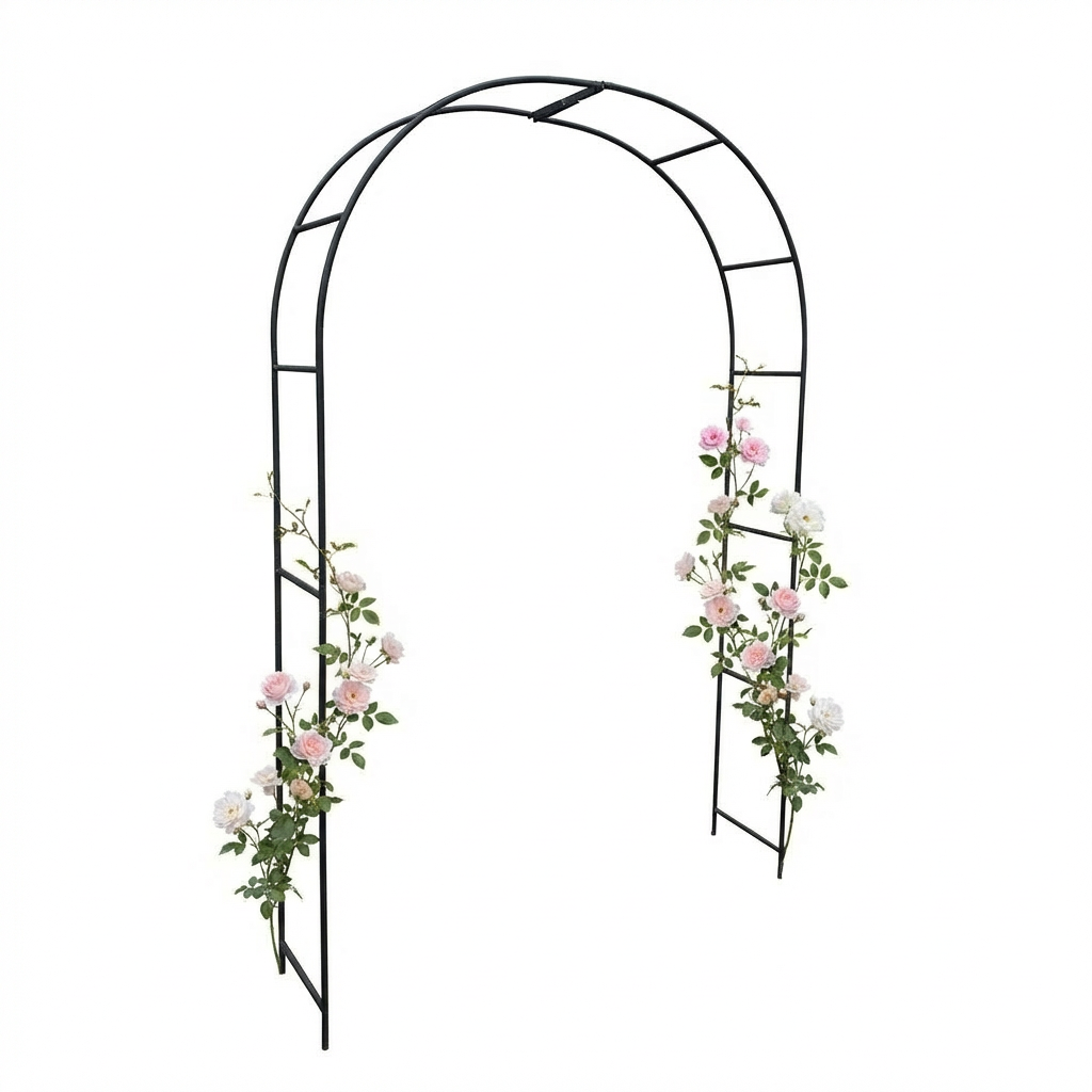 Pergola ogrodowa metalowa 240x150 cm – łuk do roślin
