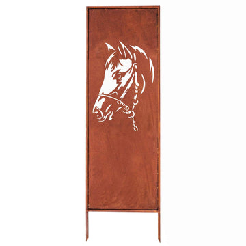 Panel Ogrodowy Corten 160×50 cm - Parawan Osłonowy z Motywem Konia, Dekoracja i Ochrona - zdjęcie 3 - Kapaga