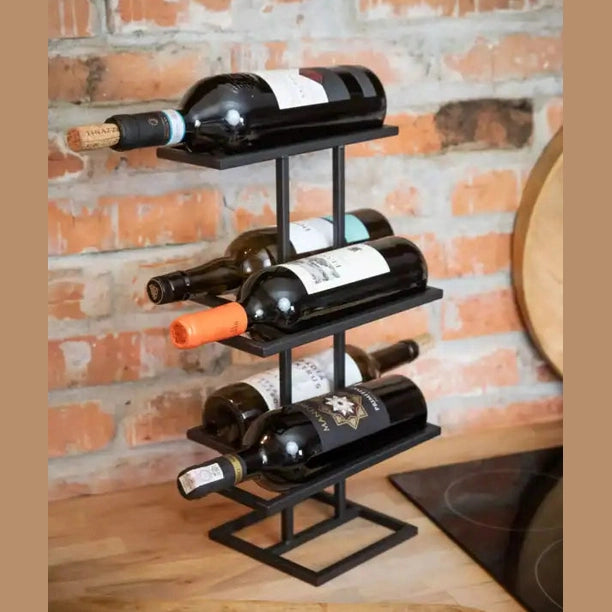 Stojak na Wino - Ręcznie Wykonane, Stalowy, 3 Poziomy, 42 cm - zdjęcie 9 - Kapaga
