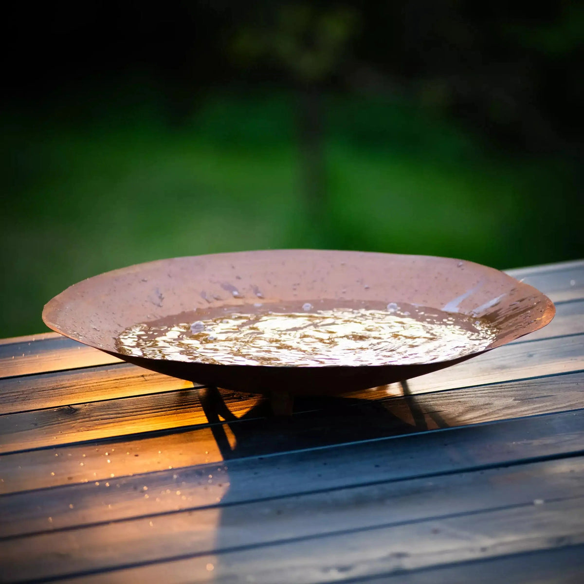 Rustykalne Palenisko Ogrodowe 2w1 z Grillem - Stalowa Misa 57 cm, Efekt Corten Poidło dla Ptaków - zdjęcie 9 - Kapaga