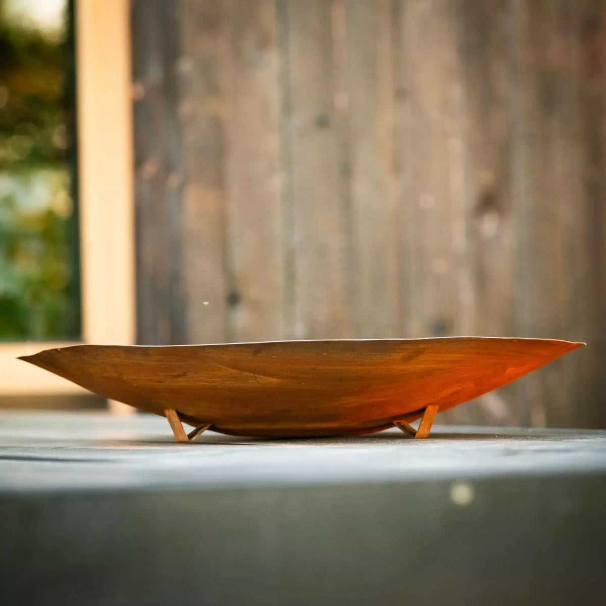 Rustykalne Palenisko Ogrodowe 2w1 z Grillem - Stalowa Misa 57 cm, Efekt Corten Poidło dla Ptaków - zdjęcie 5 - Kapaga
