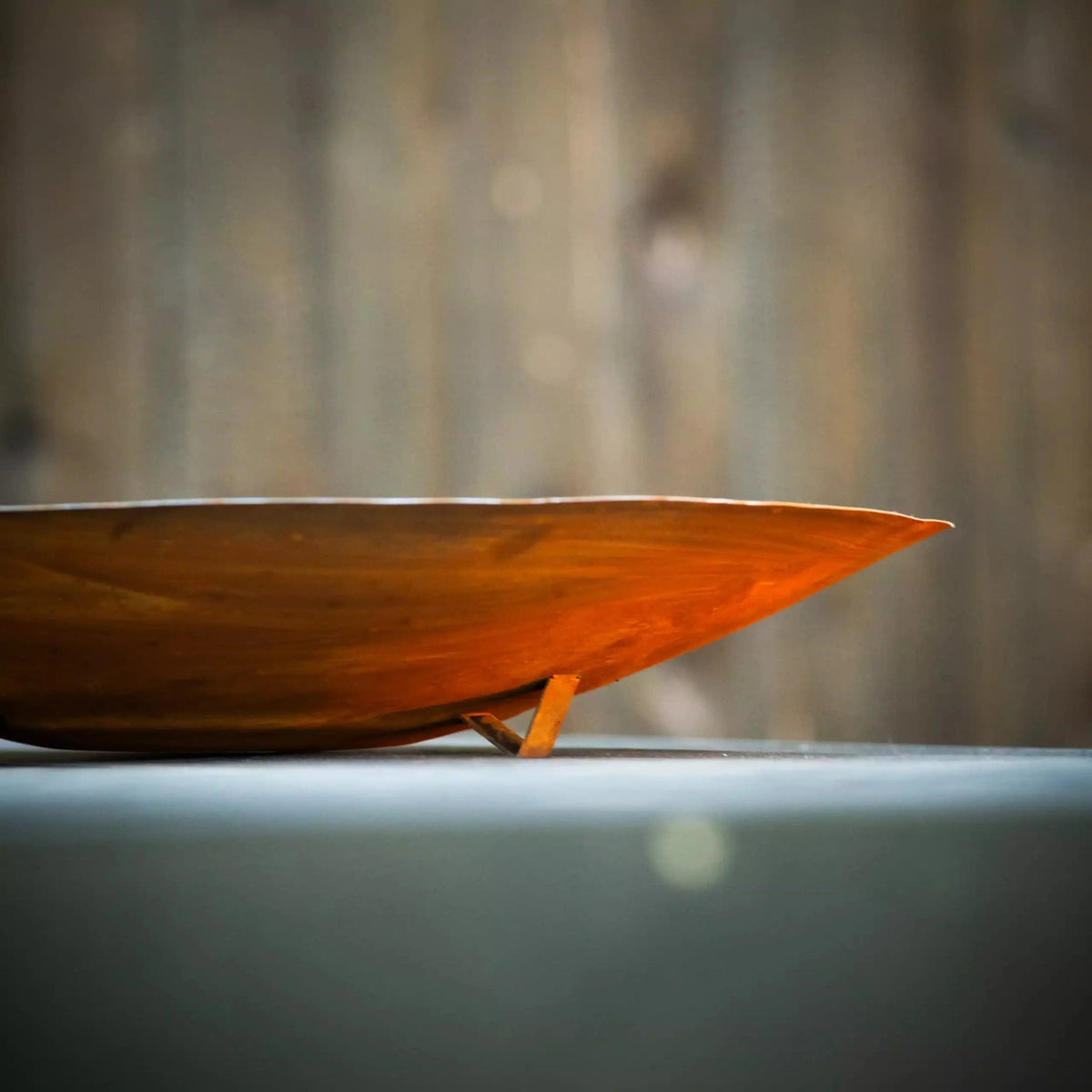 Rustykalne Palenisko Ogrodowe 2w1 z Grillem - Stalowa Misa 57 cm, Efekt Corten Poidło dla Ptaków - zdjęcie 6 - Kapaga